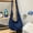 dark blue, variant on Crossbody Bag Shoulder Bag Dumpling Bag For Young Women Stitching Denim Medium Size Adjustable Strap Multiple Compartments Retro Casual Daily Commute Office Shopping Weekend Outing
