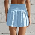 thumbnail image 5 of New Women's High Waisted Pleated Casual Shorts, 5 of 6