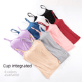 thumbnail image 3 of Camisola deportiva de verano para mujer con almohadilla para el pecho integrada, tirantes finos ajustables para los hombros, 3 of 6
