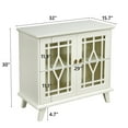 thumbnail image 5 of Gzxs Vintage Wooden Storage Sideboard, Display Cabinet with Glass Doors in Antique White, 32"L x 15.7"W x 30"H, 5 of 9