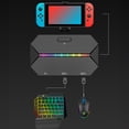 thumbnail image 3 of Convertidor de teclado y ratón 4 en 1 para mando de videojuegos, conector para consolas Switch, Xbox y PS4, con teclado para juegos, ratón y alfombrilla, 3 of 8