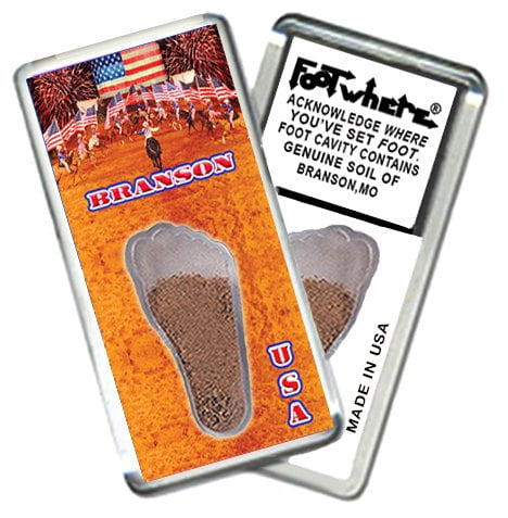 Branson FootWhere Fridge Magnets. 6 Piece Set. (BS200 - Assorted)