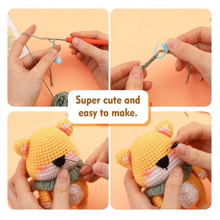 Kit Crochet Débutant Complet - Avec Fil, Crochets, Pelotes Pré-crochetées - Pour Apprendre à Faire Des Amigurumi