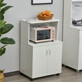 thumbnail image 2 of HOMCOM Chariot Micro-Ondes sur Roulettes Chariot Utilitaire Rangement Buffet Blanc, 2 of 10
