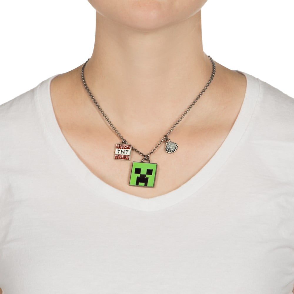 Minecraft Enchanted Creeper Pendant Necklace - Walmart.com