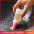thumbnail image 2 of Silicone Oil Bottle Brush Oil Dispenser Bottle With Barbecue Brush High Temperature Resistant Basting Brush Kitchen BBQ Tools, 2 of 10