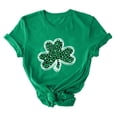 thumbnail image 3 of Jacenvly St. Patrick's Day Shirts for Women 2024 Fashion Short Sleeve Womens Tops Soft Cozy Crewneck Tshirt Ladies Saint Patrick's Day Printed T-Shirt With Round Neck And Top Green, 3 of 4