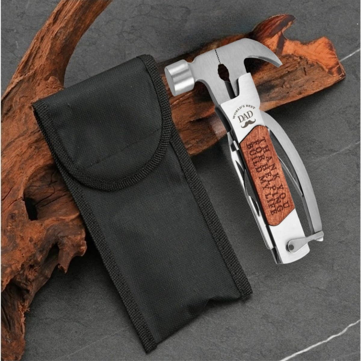 RGHJAR-14 in 1 Multitool Hammer Multi Tool Survival Gear MultitoolSurvival Tools Camping Accessories With Pliers,Nail Puller,Screwdriver,Saw,Bottle Opener,Present for Husband,Dad,Grandpa