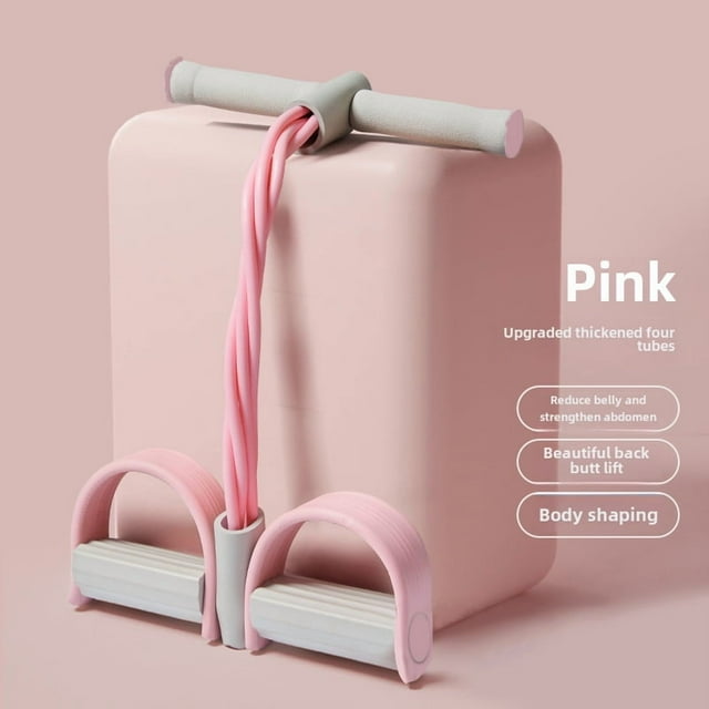 Vente en Gros Tire-Pied Compact pour la Maison : Bande de Résistance Rose Standard à 4 Tubes pour l'Entraînement Abdominal, le Yoga et l'Assistance en Position Assise – Conception Ergonomique, Durable pour les Petits Espaces et Polyvalente