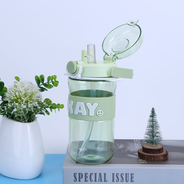 Termos para agua 745ML Gym Fitness Bottle transparentes para beber para acampar (verde)