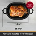 thumbnail image 3 of Granite Stone Oval Roaster Pan, Small 16” Ultra Nonstick Roasting Pan with Lid, 3 of 7