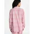thumbnail image 3 of No Boundaries Sleepwear Cotton Flannel Button Down Shirt, Women’s, 3 of 5