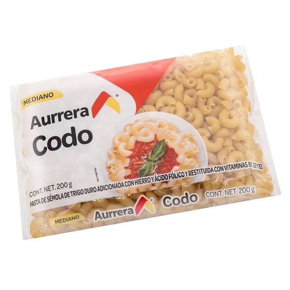 Sopa de codo Aurrera mediano 200 g