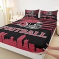 thumbnail image 4 of Erosebridal Rugby City Silhouette Sheet Set Twin,Atlanta Bedding Sets Twin Size,American Football Twin Sheet Sets For Teens,Ultra Soft Bedroom Decor,3pcs, 4 of 6