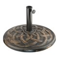 thumbnail image 1 of National Tree SV42-TJF6BZ-22R 22 in. Round Free Standing Resin Umbrella Base, Bronze, 1 of 1