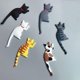 thumbnail image 2 of BEMS-6pcs ganchos magnéticos forma de gato sin rastro pegatinas magnéticas para nevera, 2 of 5