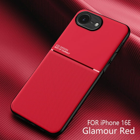 Dteck Case for iPhone 16e,iPhone 17e Shockproof TPU Hybrid PC Case Slim Back Cover,Red