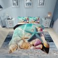 thumbnail image 3 of Erosebridal 3D Starfish Bedding Twin Comforter Set, Kawaii Seashell Down Comforter, Blue Ocean Reversible Comforter Sets Twin Size, Ultra Soft Bedroom Decor, 2 Pieces, 3 of 8