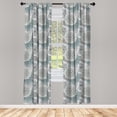 thumbnail image 3 of Ambesonne Ethnic Curtains, Oriental Style, Pair of 28"x63", Blue, 3 of 5