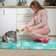 thumbnail image 3 of Turquoise Christmas Tree Pattern Kitchen Rugs Sets Of 2,Anti Fatigue Kitchen Mat Rugs Non Slip Washable,Decorative Kitchen Floor Mats for Kitchen,Sink,Laundry,17"x30"+17"x47", 3 of 7