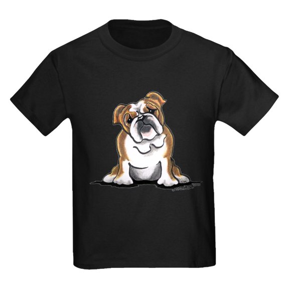 CafePress - Brown White Bulldog Kids Dark T Shirt - Dark T-Shirt Kids XS-XL