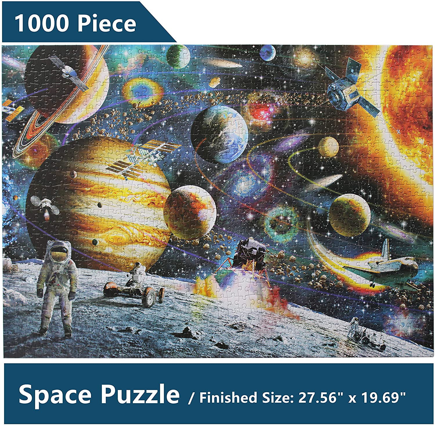 Space Puzzle 1000 Piece Jigsaw Puzzle Kids Adult Planets in Space Jigsaw Puzzles Star Wars Puzzle Puzzles Educational