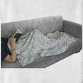 thumbnail image 6 of Tea Party Soft Flannel Fleece Throw Blanket, Doodle Drawing Monochrome Tableware Pattern with Biscuits and More Tea Words, Cozy Plush for Indoor and Outdoor Use, 50" x 70", Grey White, by Ambesonne, 6 of 6