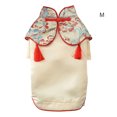 thumbnail image 2 of Methold Ropa para mascotas de vestir Estilo chino tradicional Ropa para mascotas Cheongsam Disfraces elegantes Suministros para fiestas Ropa para mascotas Amarillo dorado METRO, 2 of 6