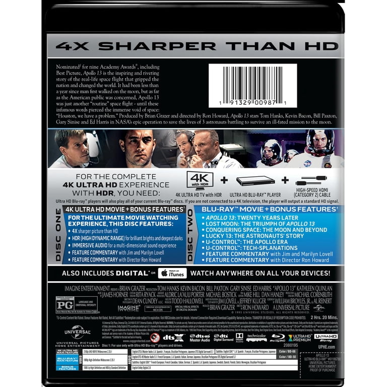 アポロ13 (4K ULTRA HD + Blu-rayセット) [4K ULTRA HD + Blu-ray] アポロ13 4K ULTRA HD + Blu-rayセット