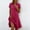 Hot Pink, variant on Women's Dresses Plus Size Lounge Printed Long Sleeve Round Neck Loose Short Nightgown