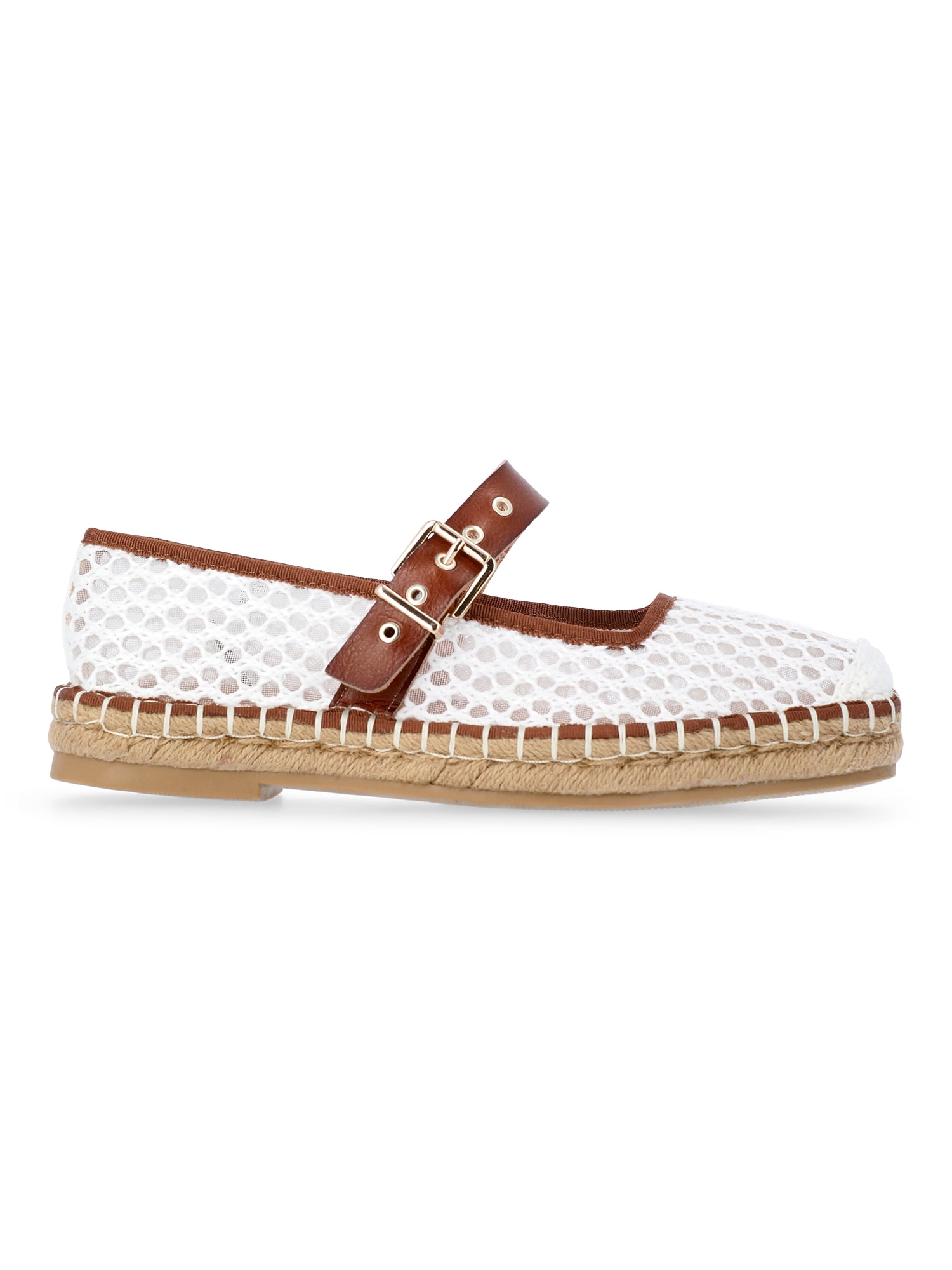 Time and Tru Women's Espadrille Mary Jane Flats