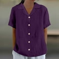 thumbnail image 2 of Blusa informal con botones y cuello de encaje para mujer: camisa elegante y versátil para el día a día, fácil de cuidar y lavable a máquina., 2 of 5