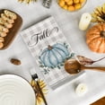 thumbnail image 3 of Sm:)e Buffalo Plaid Blue Pumpkin Give Thanks Eucalyptus Fall Thanksgiving Kitchen Dish Towels 18x26 Inch Set of 4, 3 of 6