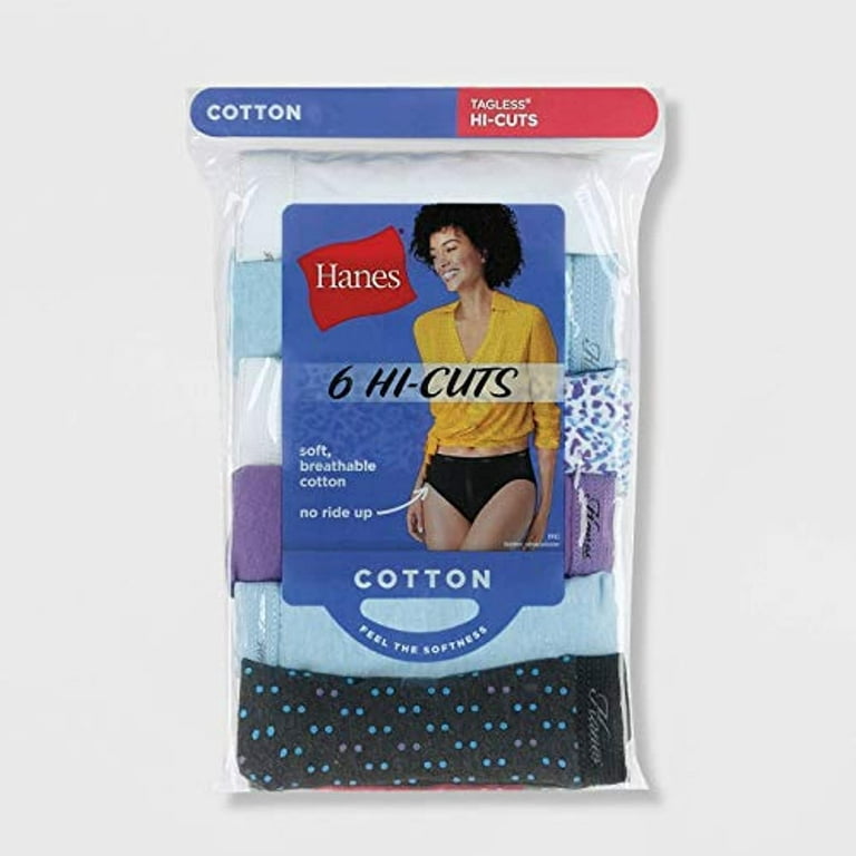Ultimate Hanes Women's 6pk Hi-Cut Panties - Colors May Vary (6/M) 