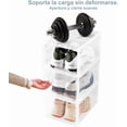 thumbnail image 3 of Apilables transparentes,Paquete de 6 cajas de almacenamiento de zapatos,organizador de zapatos apilable de Plástico rígido para armario,almacenamiento apto para zapatos de la talla 11, 3 of 15