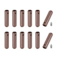 thumbnail image 1 of Uxcell 12 Pcs Puntas de cordones con tornillo, Aglets de aleación de 25mm para cuerdas de zapatos, Café, 1 of 6