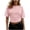 Beige, variant on Cropped T Shirts for Women Slim Fitted Ruched Crop Tops Summer Going Out Short Sleeve Shirt Beach Vacation Basic Tees Size S