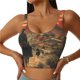 thumbnail image 1 of Fotbe 1860s Style American Cowboy Sujetador Deportivo Largo sin Aros para Mujer con Almohadillas y Soporte Medio, Transpirable y Absorbente, Camiseta Tipo Chaleco o Tank Top-XX-Large, 1 of 8