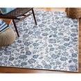 thumbnail image 2 of Mainstays Blue Floral Faux Fur Indoor Accent Rug, 4'x5'6", 2 of 8