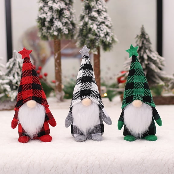 3Pcs Christmas Gnome Decorate for Home Christmas Tree Let Your Home (room) Have an Extra View - Mix Colors