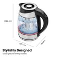 thumbnail image 3 of Chefman 1.8L Electric Glass Kettle w/ Temperature Control, Removable Tea Infuser - Stainless Steel, New, 3 of 9
