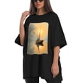 thumbnail image 4 of Plus Size Shirt for Women Oversized Black Tops for Women Short Sleeves Shirt for Women Ship 1 T Shirt Crewneck Shirt for Women M, 4 of 5