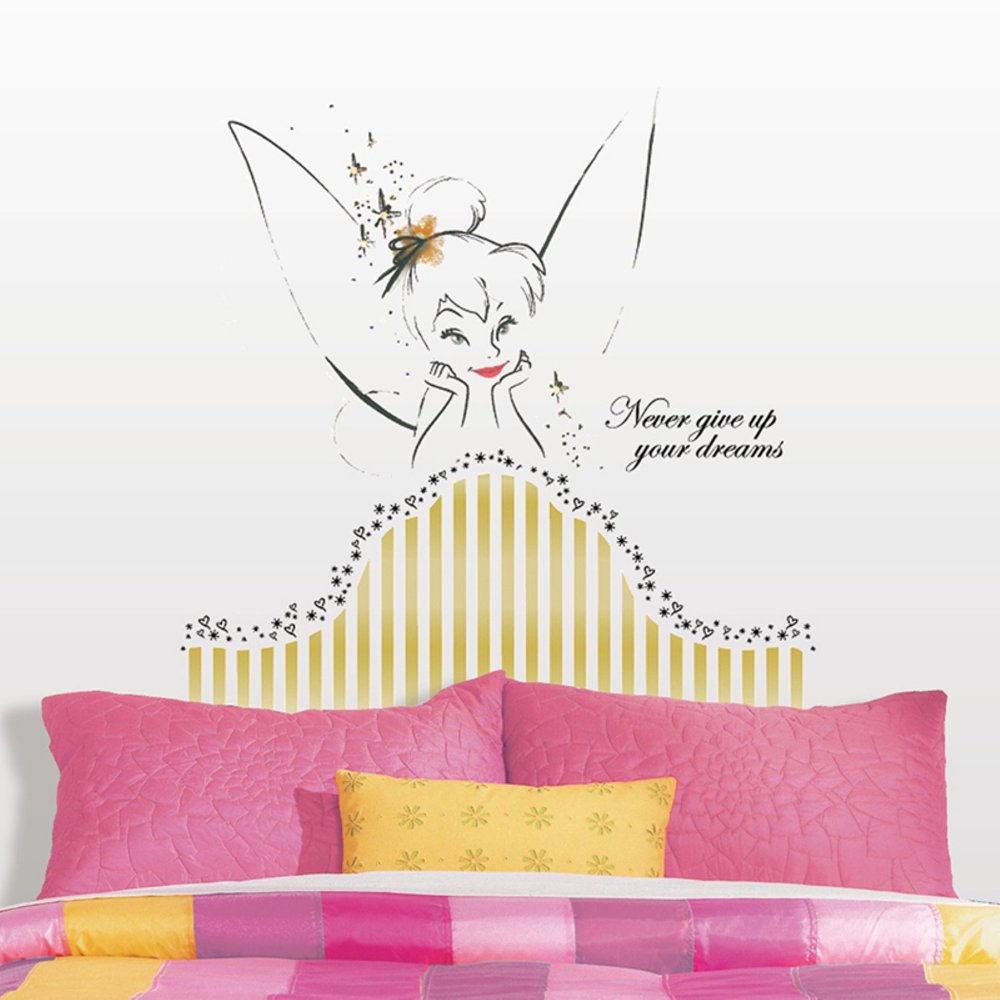 Disney Fairies Tinkerbell Headboard Peel & Stick Giant Wall Decal