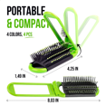 thumbnail image 3 of 4 cepillos de pelo portátiles plegables, cepillo de pelo de viaje para mujer, mini cepillo de pelo con espejo, cepillos de pelo compactos para mujer, cepillo de pelo de viaje para hombre, cepillo de JAMW Sencillez, 3 of 5