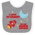thumbnail image 3 of Inktastic I Love My Granny to the Moon and Back Boys or Girls Baby Bib, 3 of 4