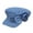 Sky Blue, variant on Women's Summer Denim Flat Top Hat With Three Contrasting Color Flowers Fashionable And Face Enhancing Small Beret