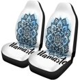 thumbnail image 1 of RYLABLUE Set of 2 Car Seat Covers Mandala Lettering Universal Auto Front Seats Protector Fits for Car,SUV Sedan,Truck, 1 of 5