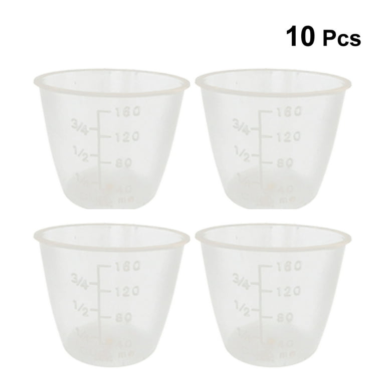 BESTonZON 10Pcs Plastic Transparent Rice Measuring Cup, Rice Cooker  Measuring Cup Tools - for Kitchen Dry and Liquid Ingredients Measuring  (160ml)