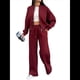 thumbnail image 1 of Conjuntos de Salón para Mujer, Conjunto Deportivo de 2 Piezas, Sudadera, Pantalón Deportivo de Pierna , Conjunto Deportivo A Juego Vino Tinto L, 1 of 9