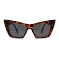thumbnail image 1 of Lunettes de Soleil Rétro Mode Œil de Chat Carré Gothique pour Femmes Tortue Noir, 1 of 4